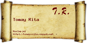 Tomay Rita névjegykártya